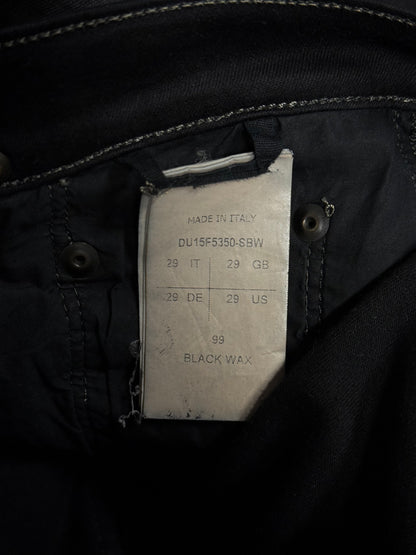 Rick Owens DRKSHDW AW15 "SPHINX" BLACK WAX 'Detroit Cut' Skinny Denim