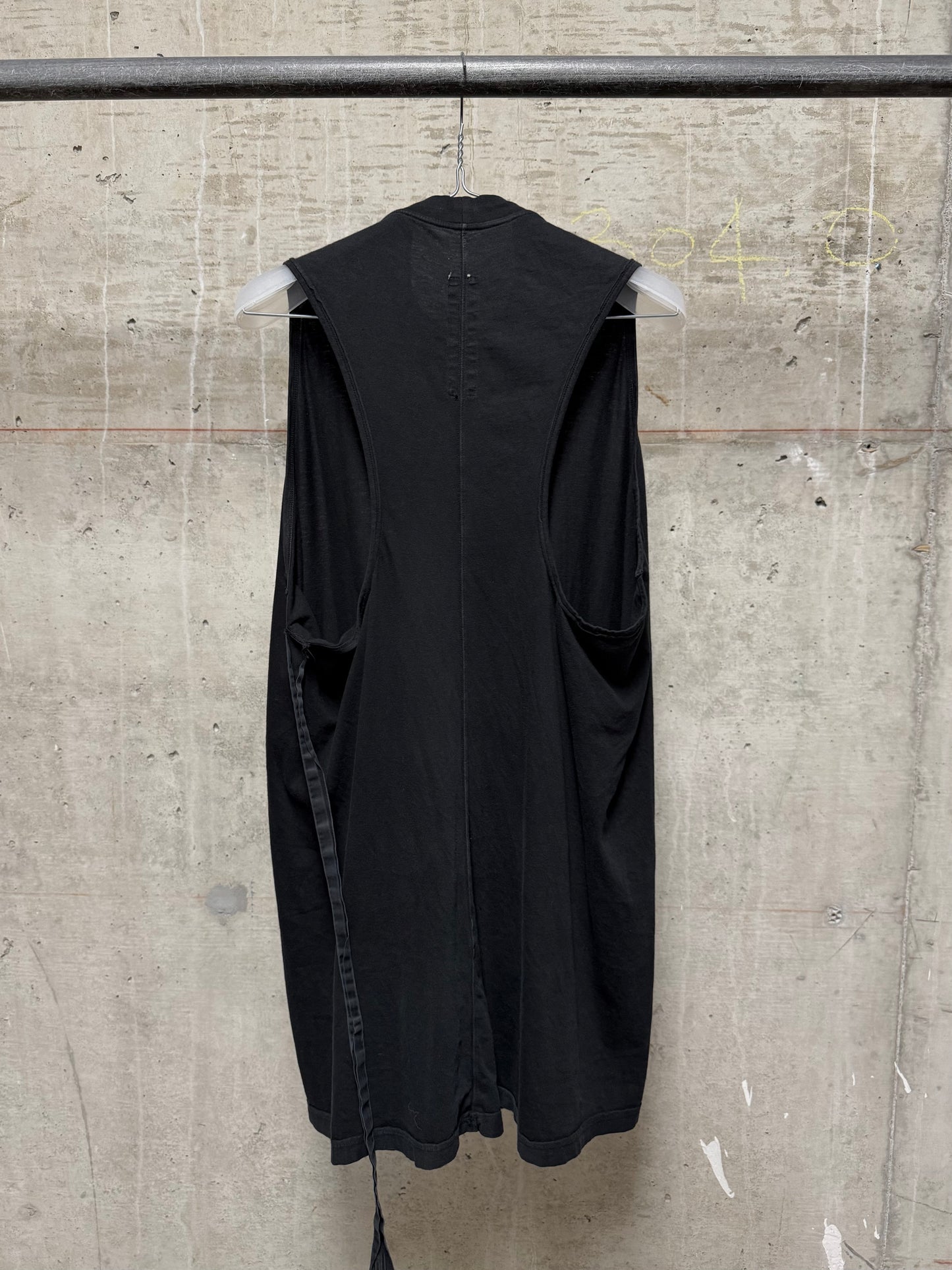 Rick Owens DRKSHDW SS21 "PHLEGETHON" Black Long Tunic Tank