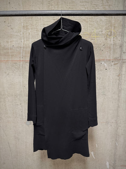 Rick Owens SS15 "FAUN' Hooded Open-Front Cotton Knit Cardigan