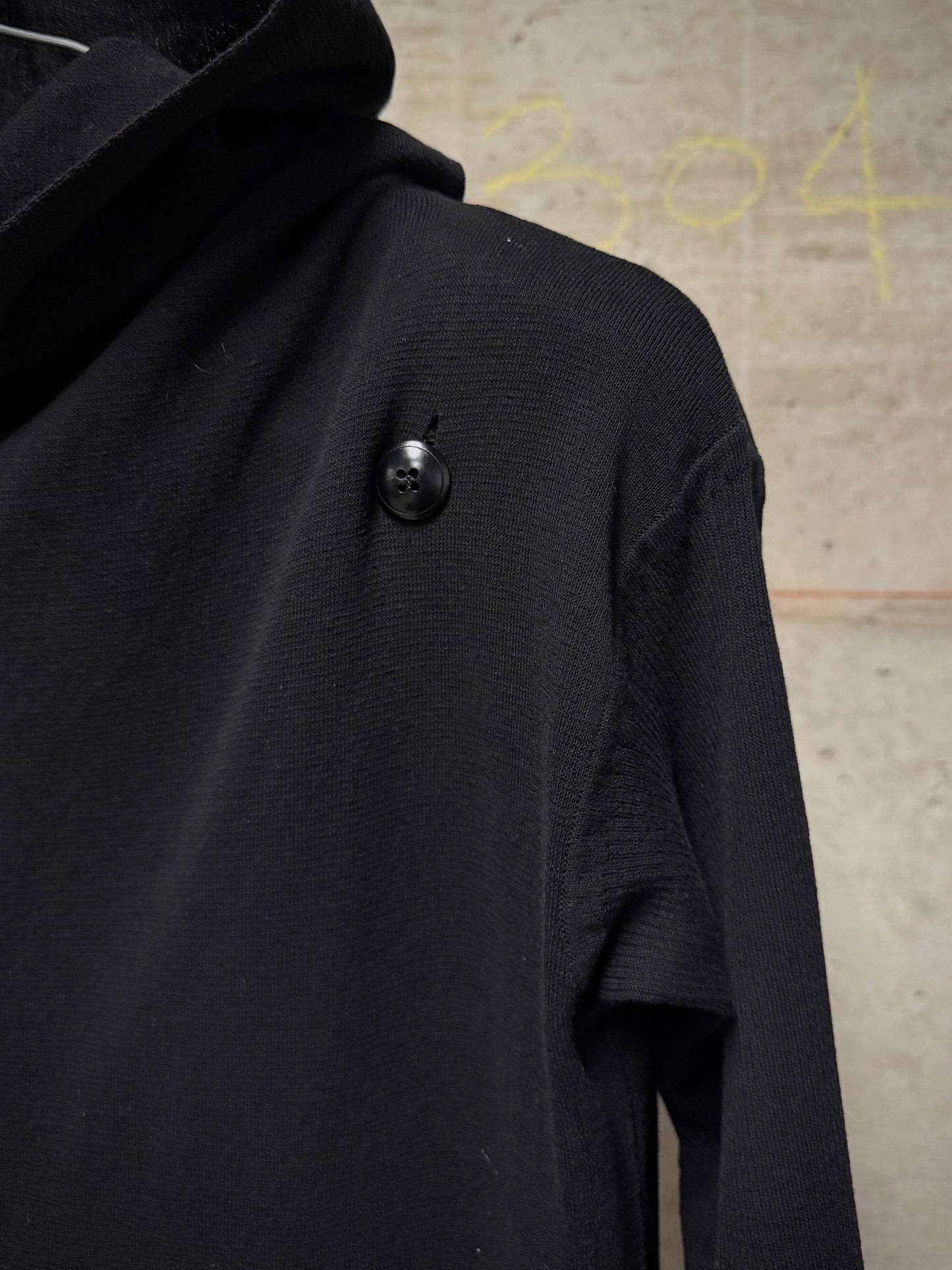 Rick Owens SS15 "FAUN' Hooded Open-Front Cotton Knit Cardigan