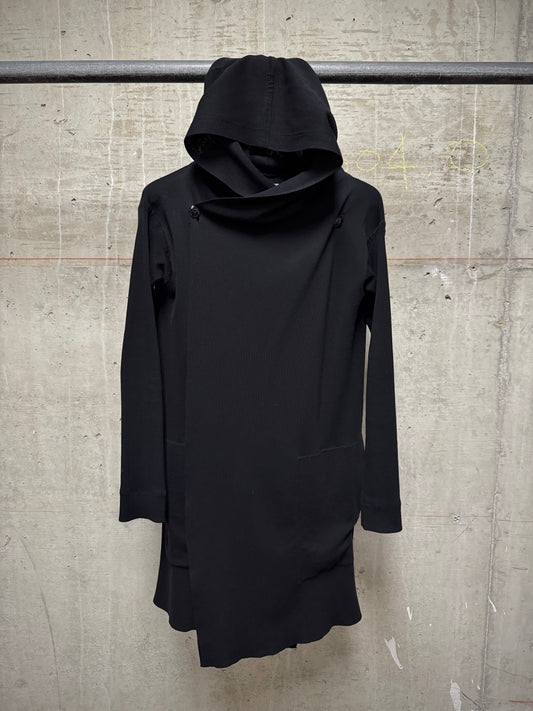 Rick Owens SS15 "FAUN' Hooded Open-Front Cotton Knit Cardigan