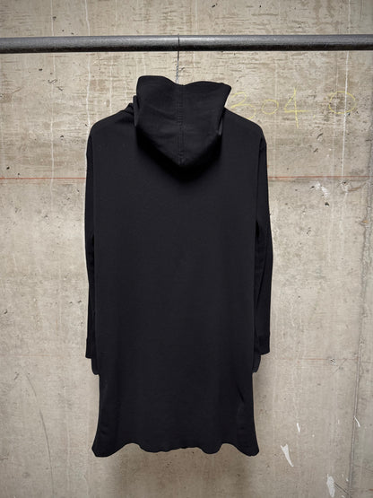 Rick Owens SS15 "FAUN' Hooded Open-Front Cotton Knit Cardigan