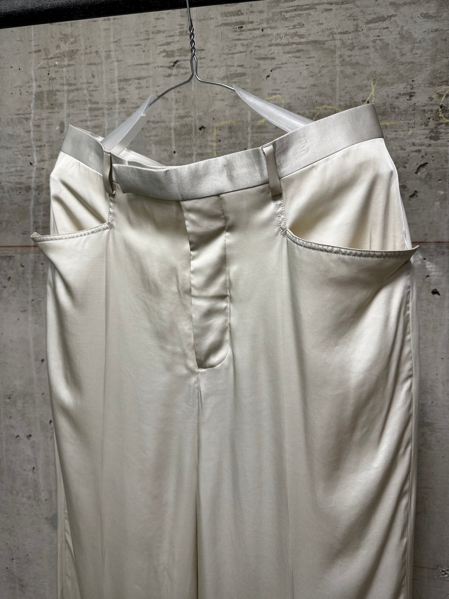 Rick Owens SS25 "HOLLYWOOD" DINGE Satin 'Mastodon' Trousers