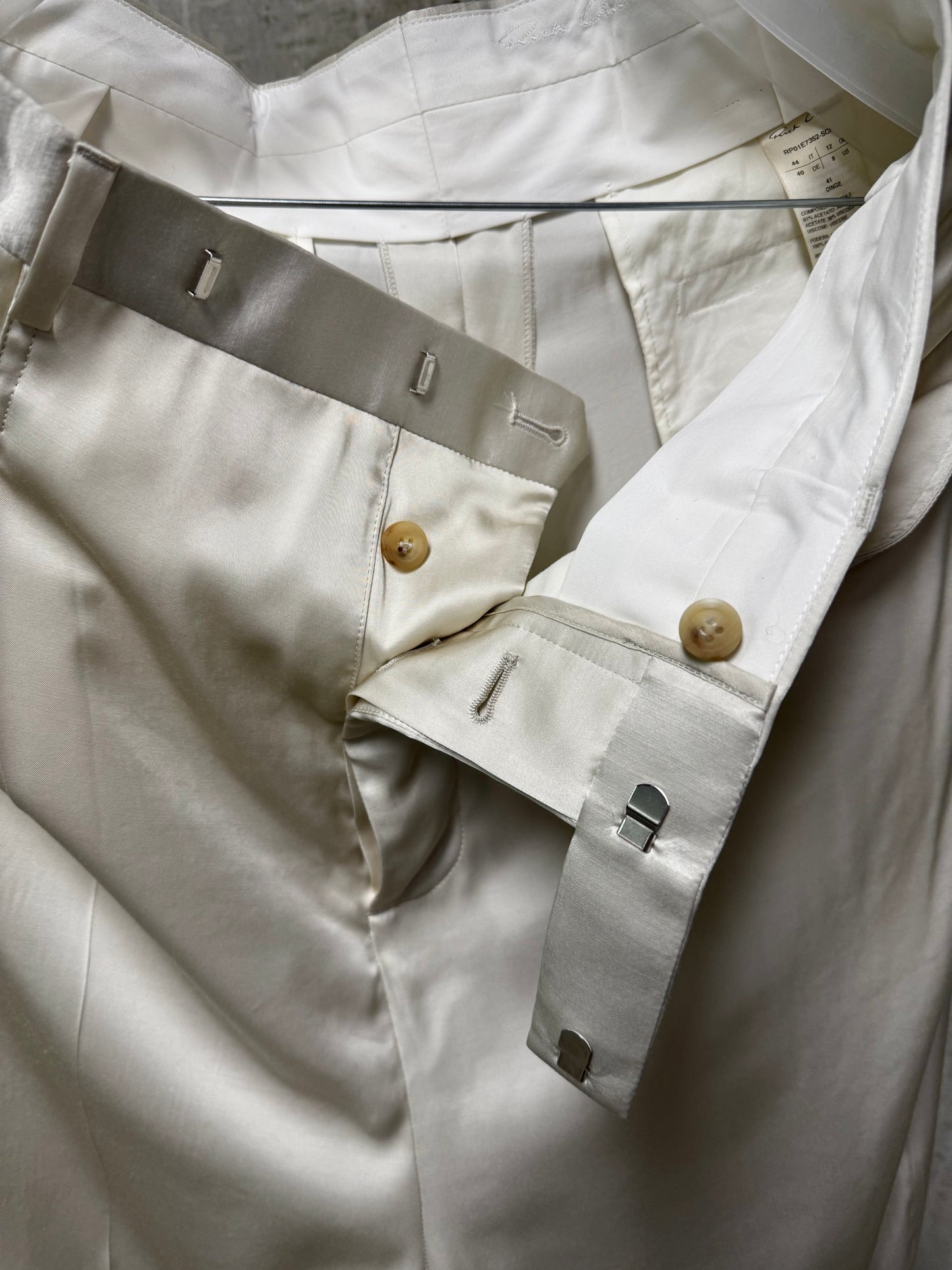 Rick Owens SS25 "HOLLYWOOD" DINGE Satin 'Mastodon' Trousers