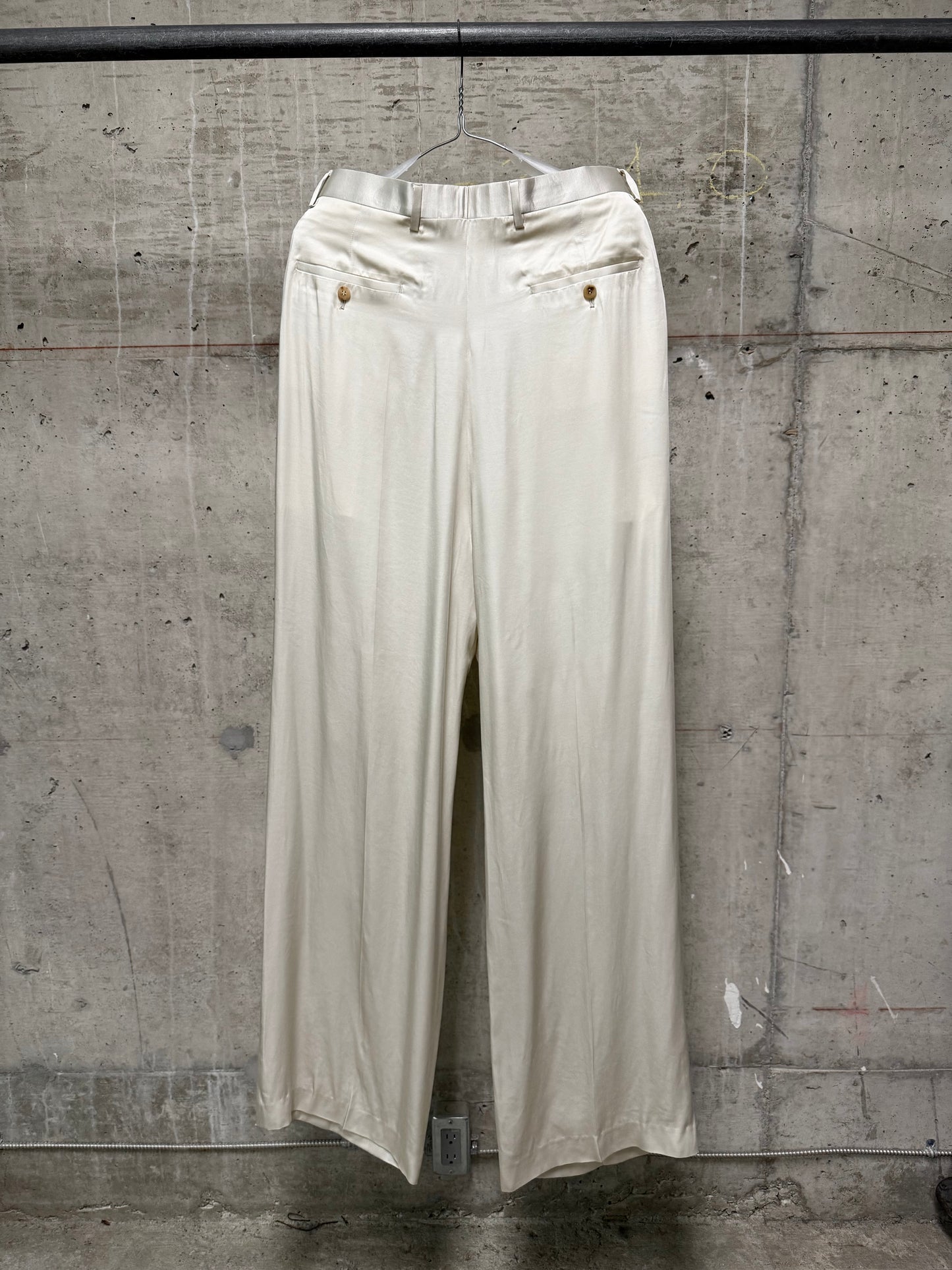 Rick Owens SS25 "HOLLYWOOD" DINGE Satin 'Mastodon' Trousers
