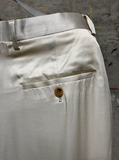 Rick Owens SS25 "HOLLYWOOD" DINGE Satin 'Mastodon' Trousers