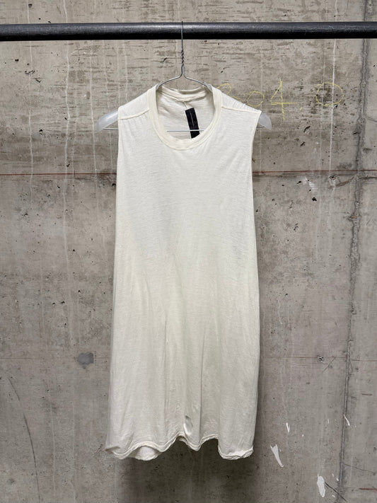 Rick Owens DRKSHDW SS10 "RELEASE" MILK Sheer Long Tank Top