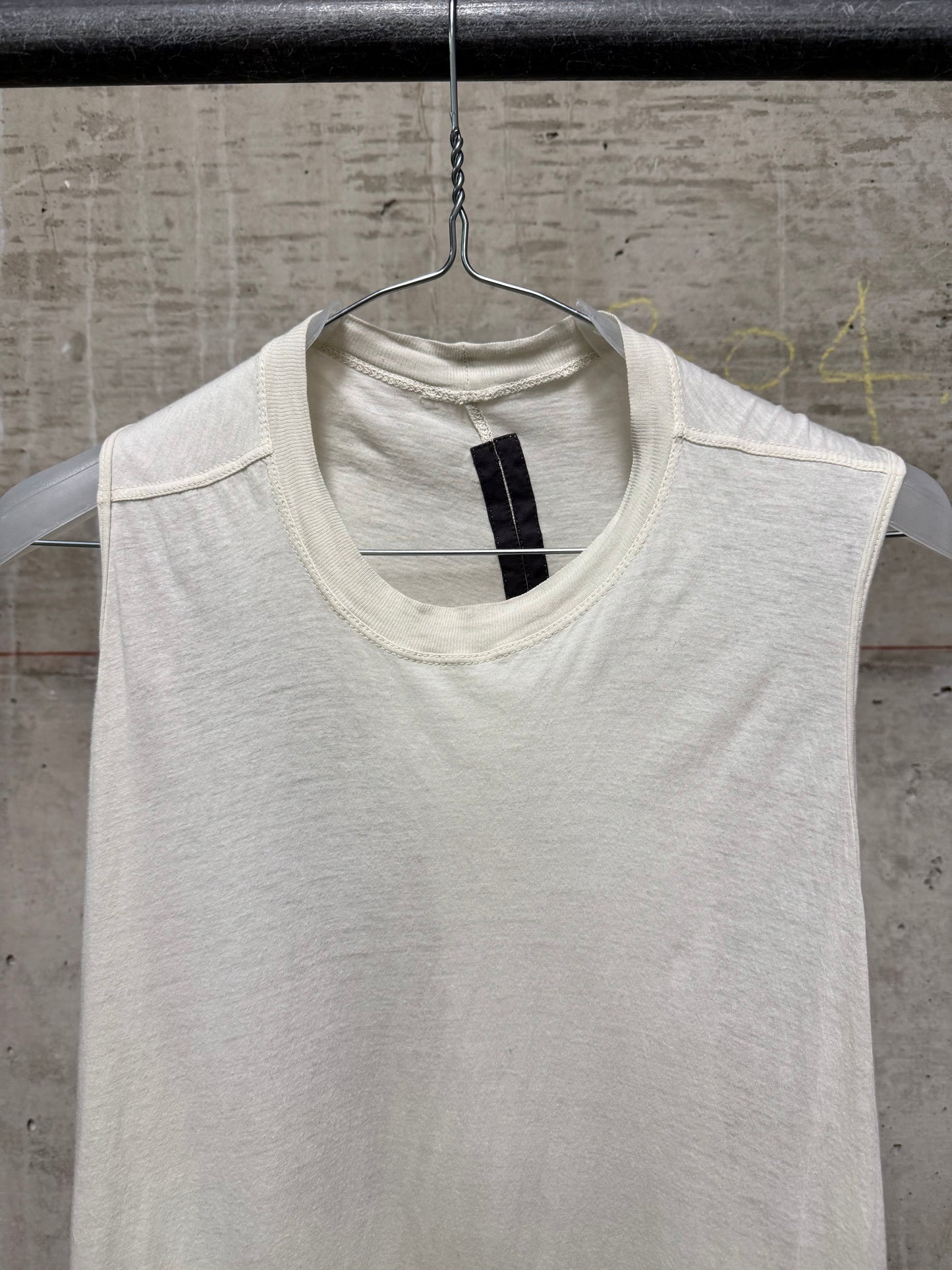 Rick Owens DRKSHDW SS10 "RELEASE" MILK Sheer Long Tank Top