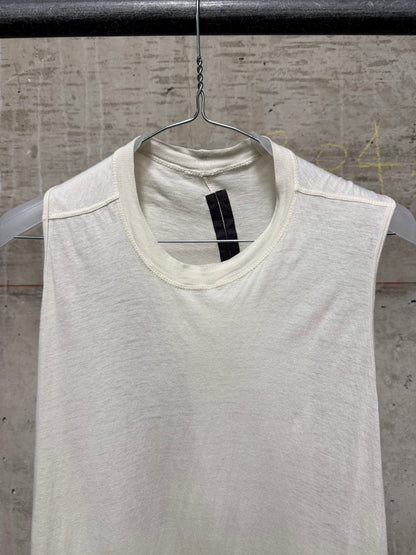Rick Owens DRKSHDW SS10 "RELEASE" MILK Sheer Long Tank Top