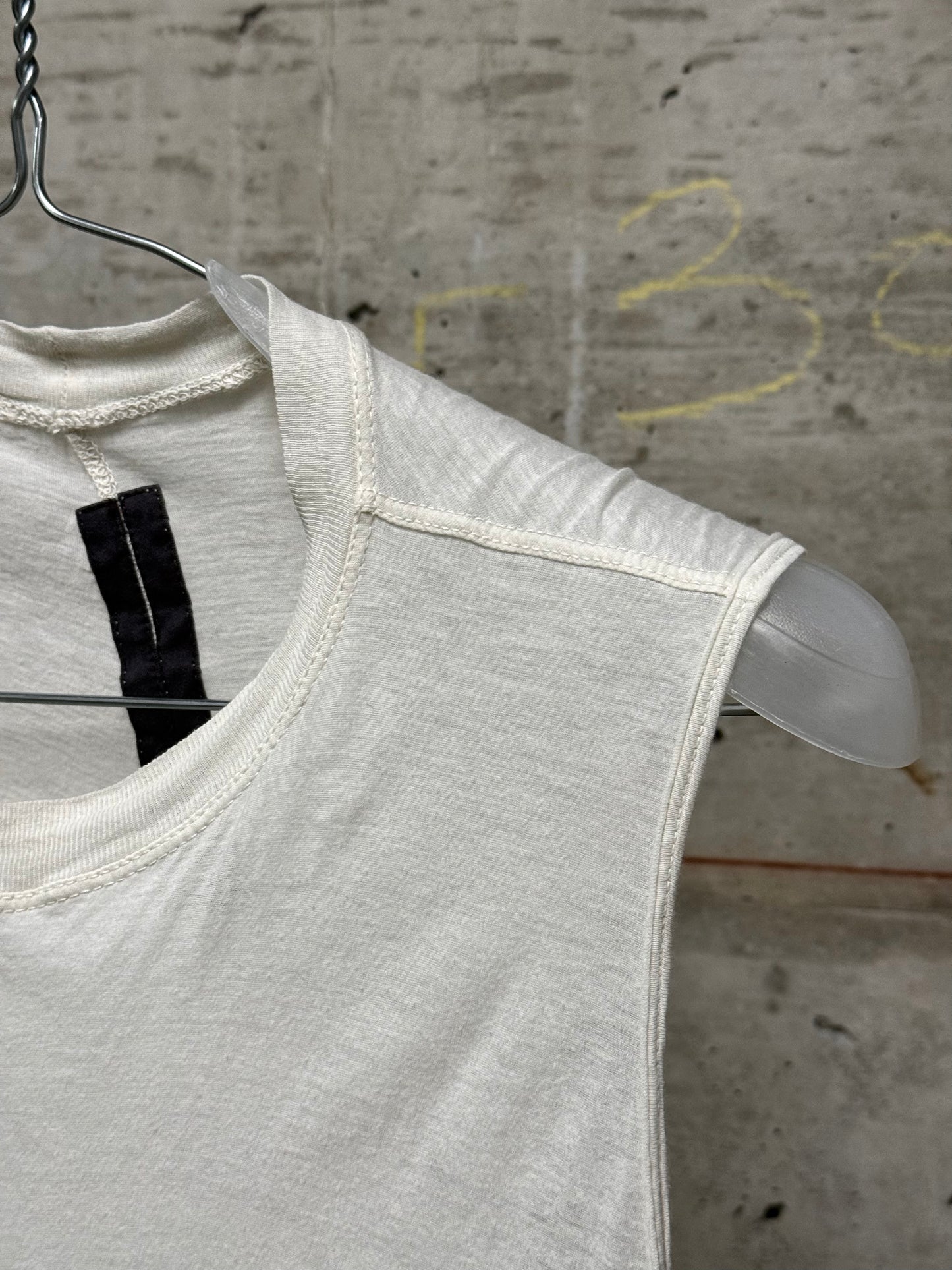 Rick Owens DRKSHDW SS10 "RELEASE" MILK Sheer Long Tank Top