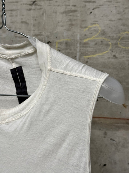 Rick Owens DRKSHDW SS10 "RELEASE" MILK Sheer Long Tank Top