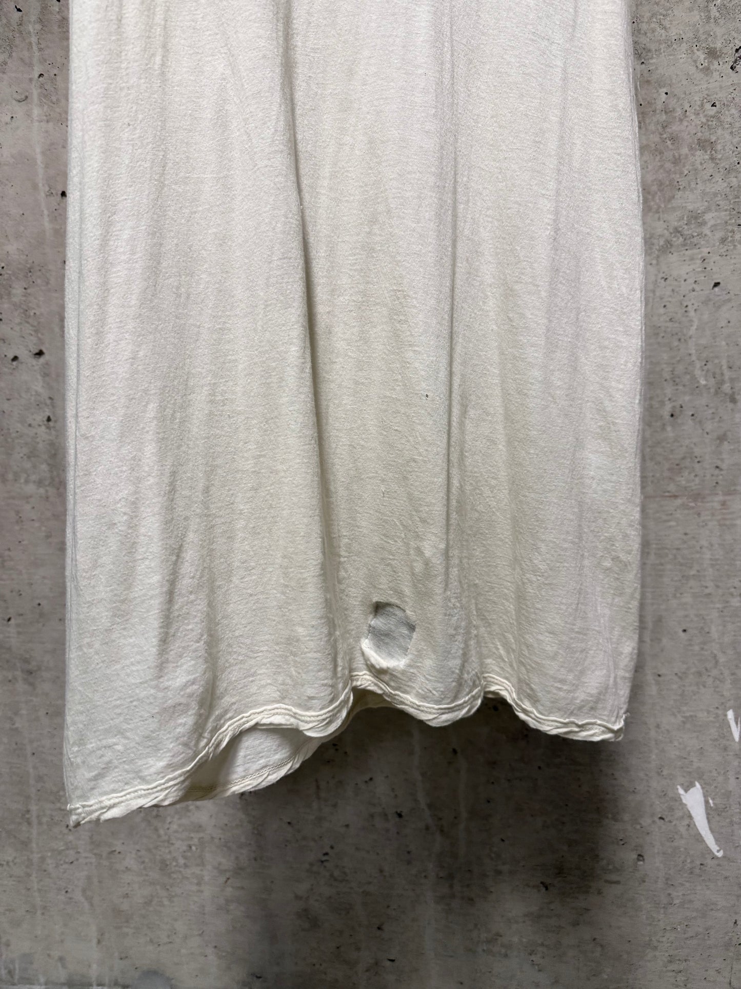 Rick Owens DRKSHDW SS10 "RELEASE" MILK Sheer Long Tank Top
