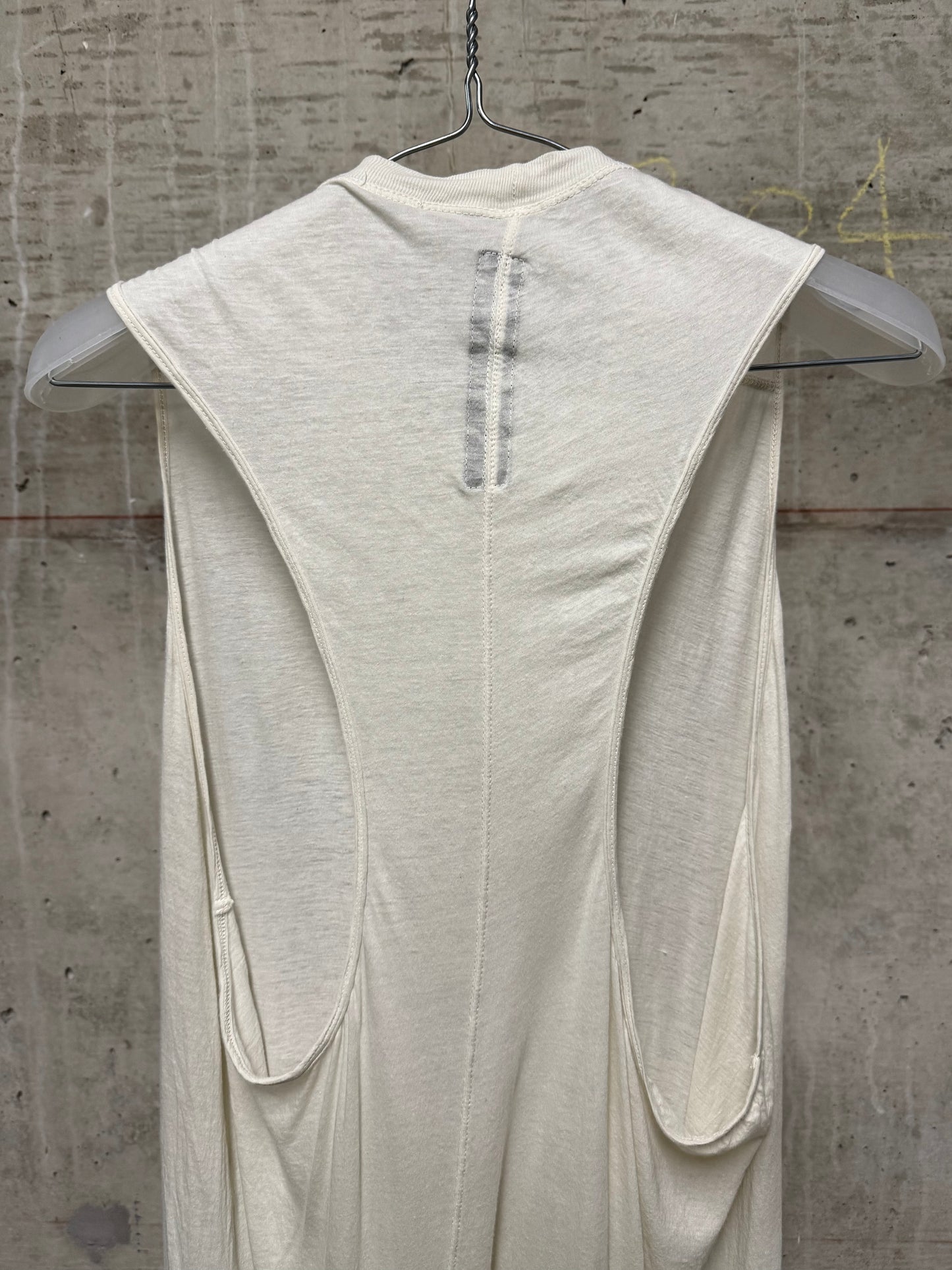 Rick Owens DRKSHDW SS10 "RELEASE" MILK Sheer Long Tank Top