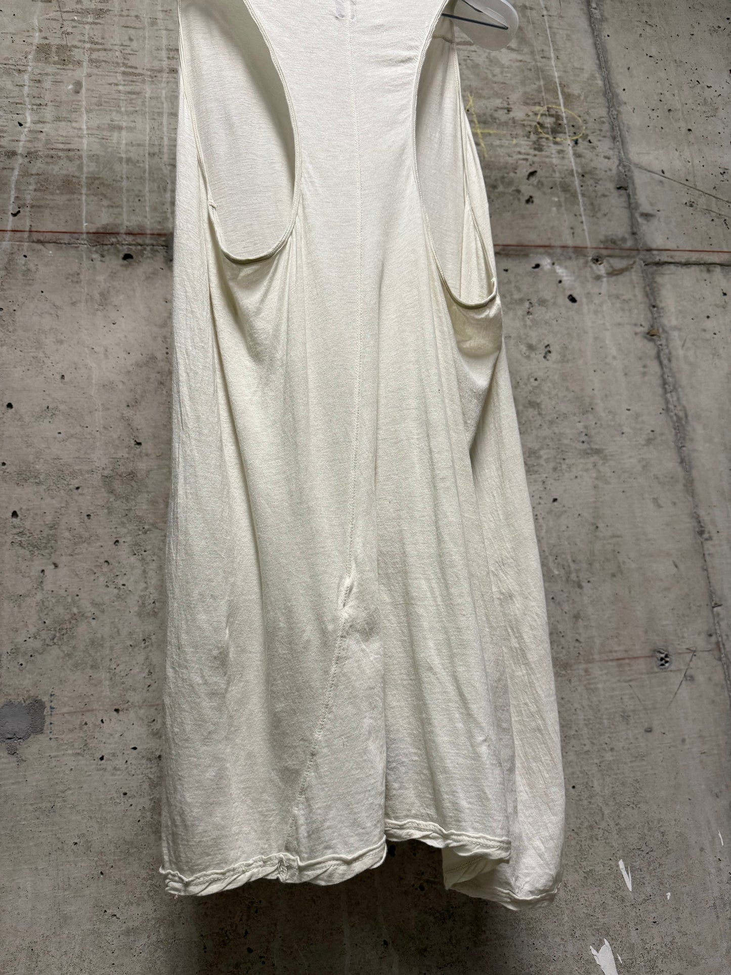 Rick Owens DRKSHDW SS10 "RELEASE" MILK Sheer Long Tank Top