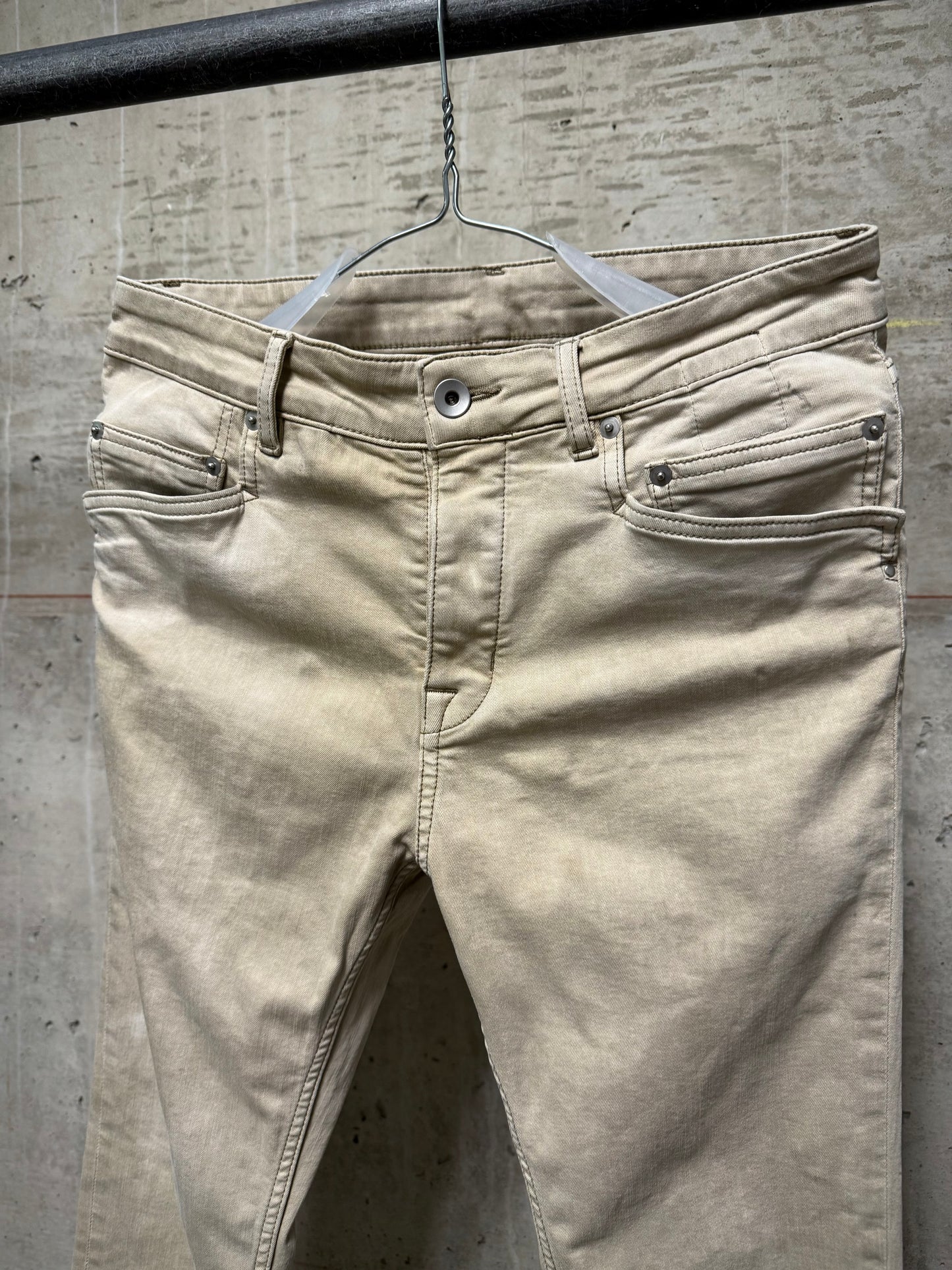 Rick Owens DRKSHDW SS22 "FOGACHINE" MINERAL 'Tyrone Cut' Skinny Denim