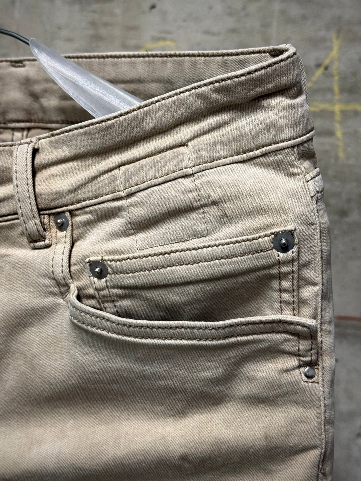 Rick Owens DRKSHDW SS22 "FOGACHINE" MINERAL 'Tyrone Cut' Skinny Denim