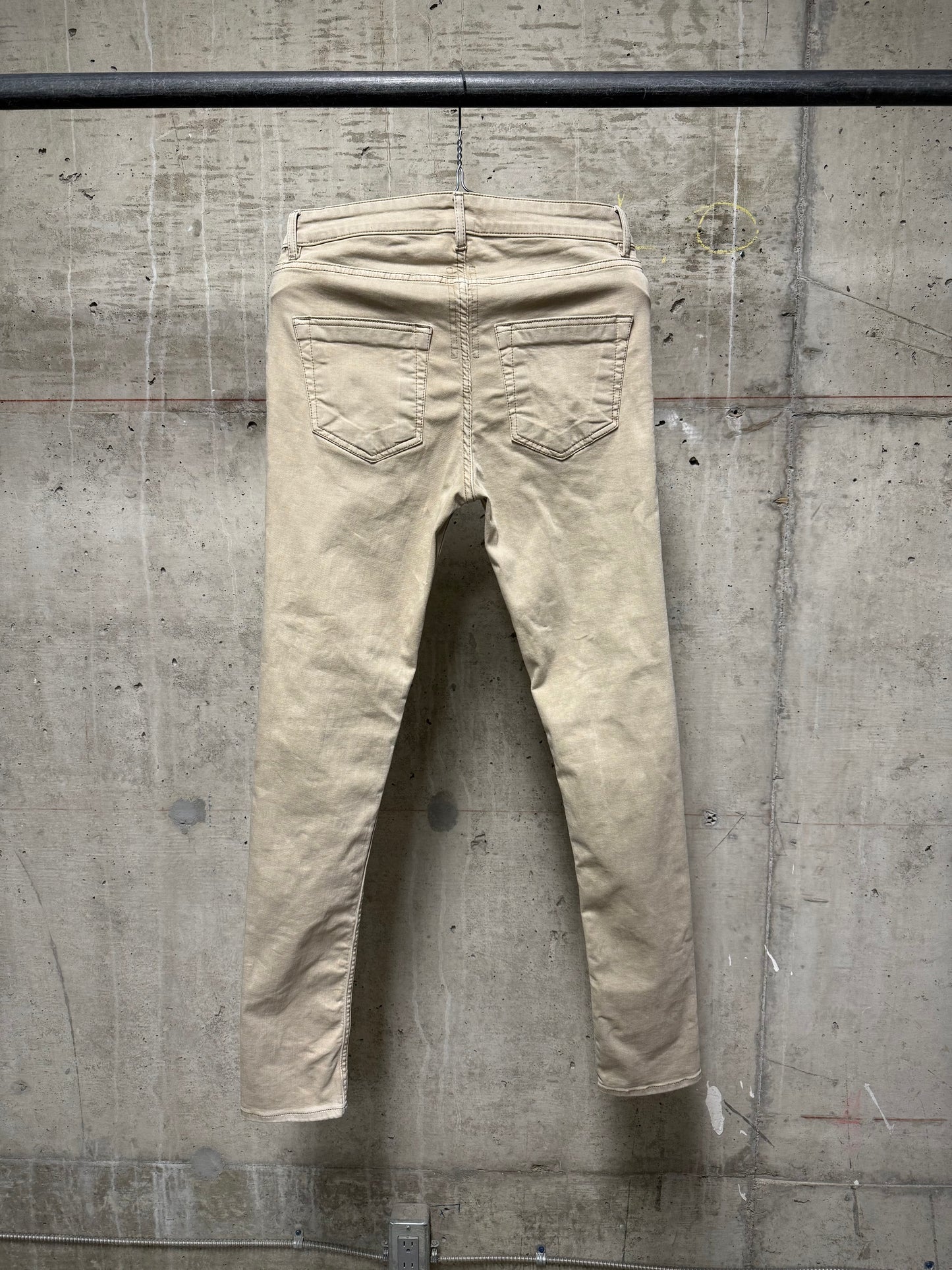 Rick Owens DRKSHDW SS22 "FOGACHINE" MINERAL 'Tyrone Cut' Skinny Denim