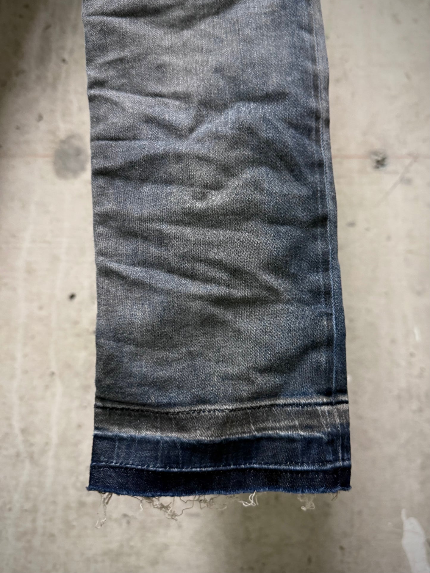 Rick Owens DRKSHDW SS16 "CYCLOPS" DARK DUST Distressed 'Detroit Cut' Skinny Denim