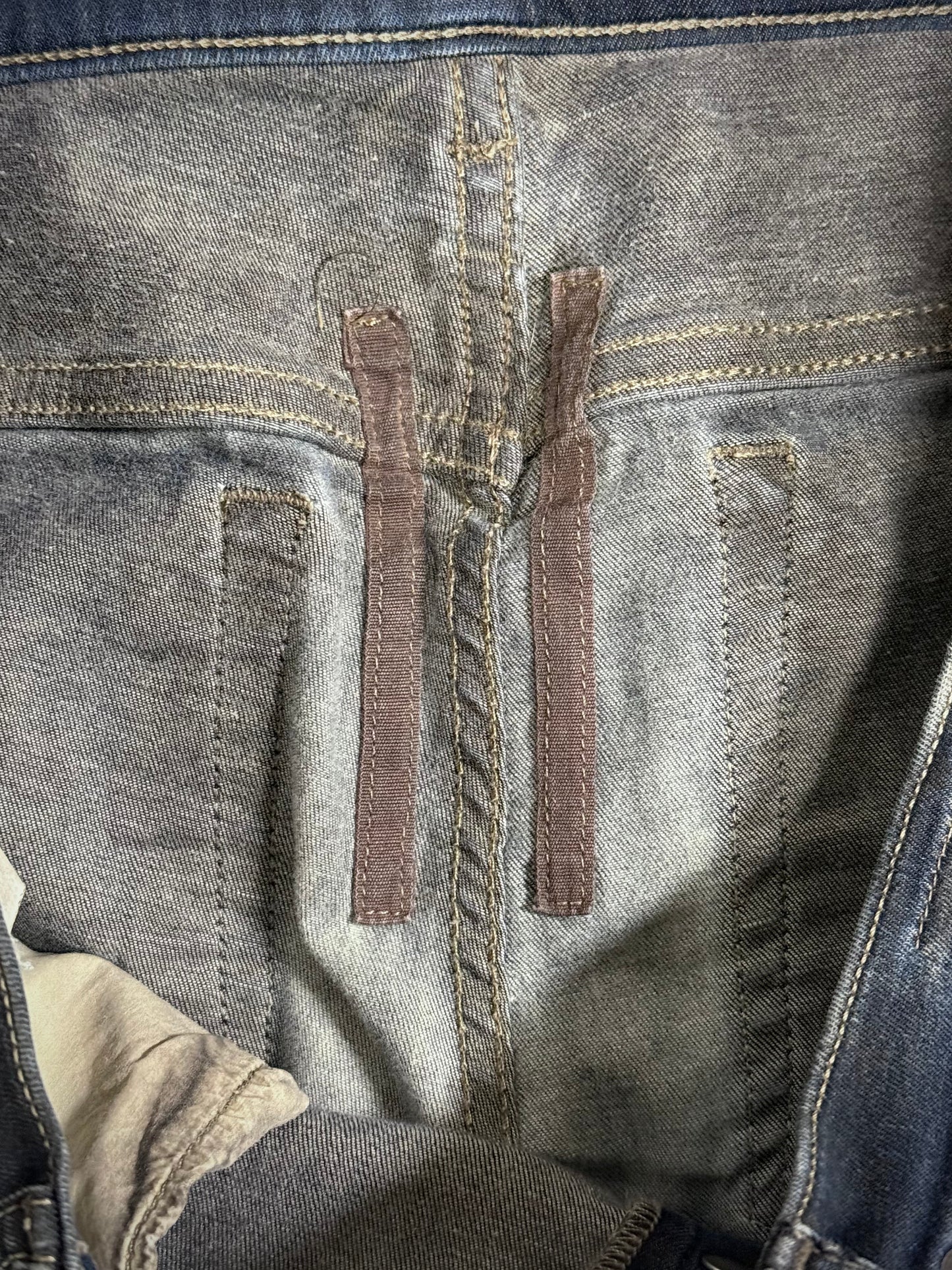 Rick Owens DRKSHDW SS16 "CYCLOPS" DARK DUST Distressed 'Detroit Cut' Skinny Denim