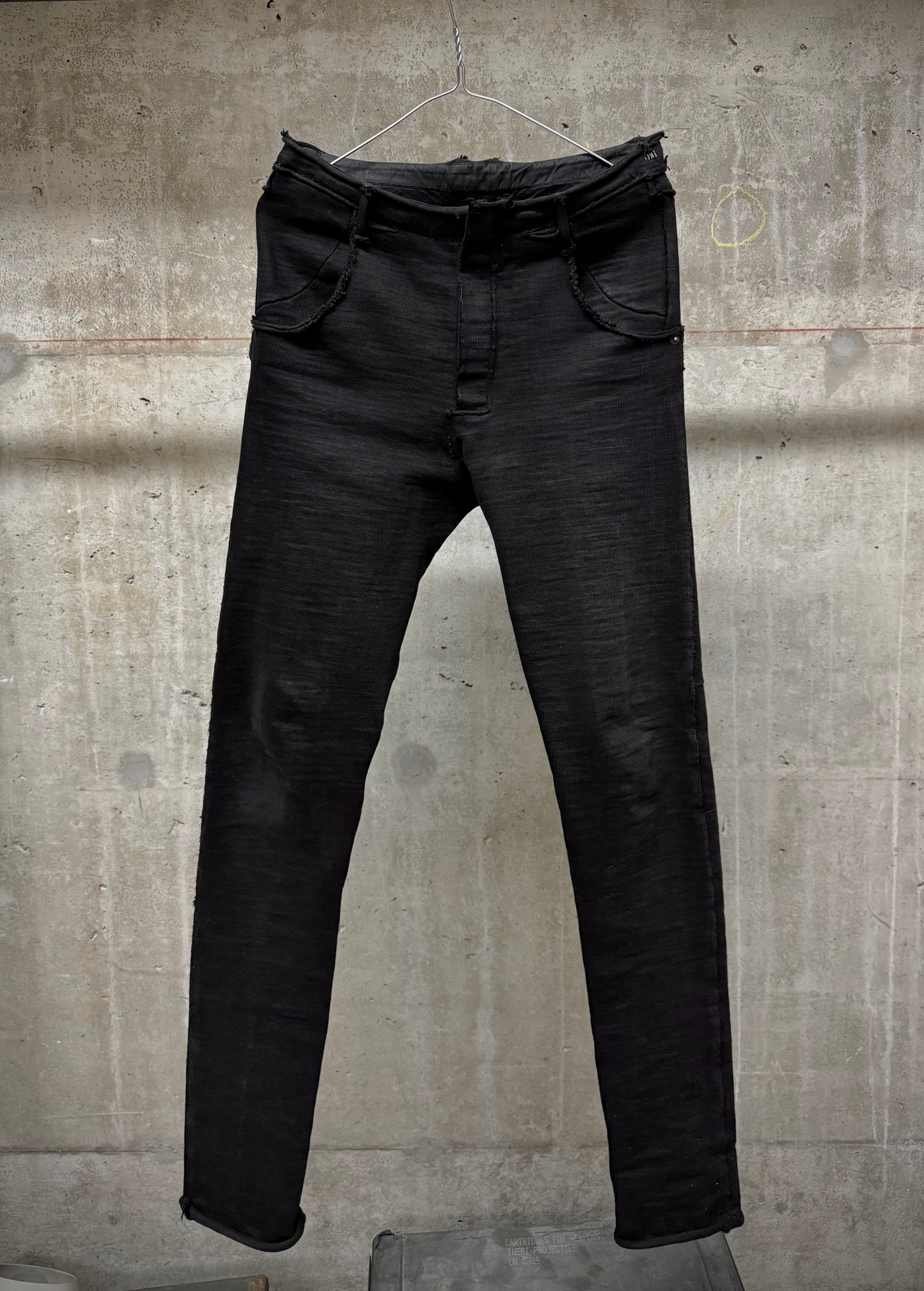Taichi Murakami 2010s Frayed Edge Heavy Japanese Cotton Jersey Pants