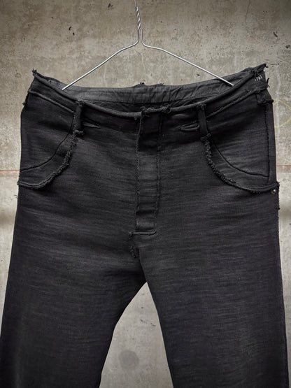 Taichi Murakami 2010s Frayed Edge Heavy Japanese Cotton Jersey Pants