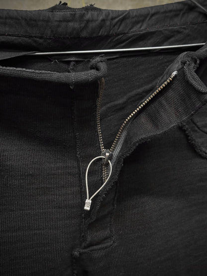 Taichi Murakami 2010s Frayed Edge Heavy Japanese Cotton Jersey Pants
