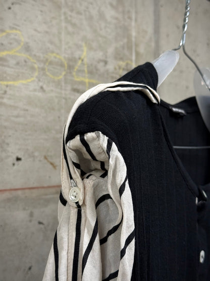Ann Demeulemeester SS19 Semi-Sheer Striped Henly Long-sleeves