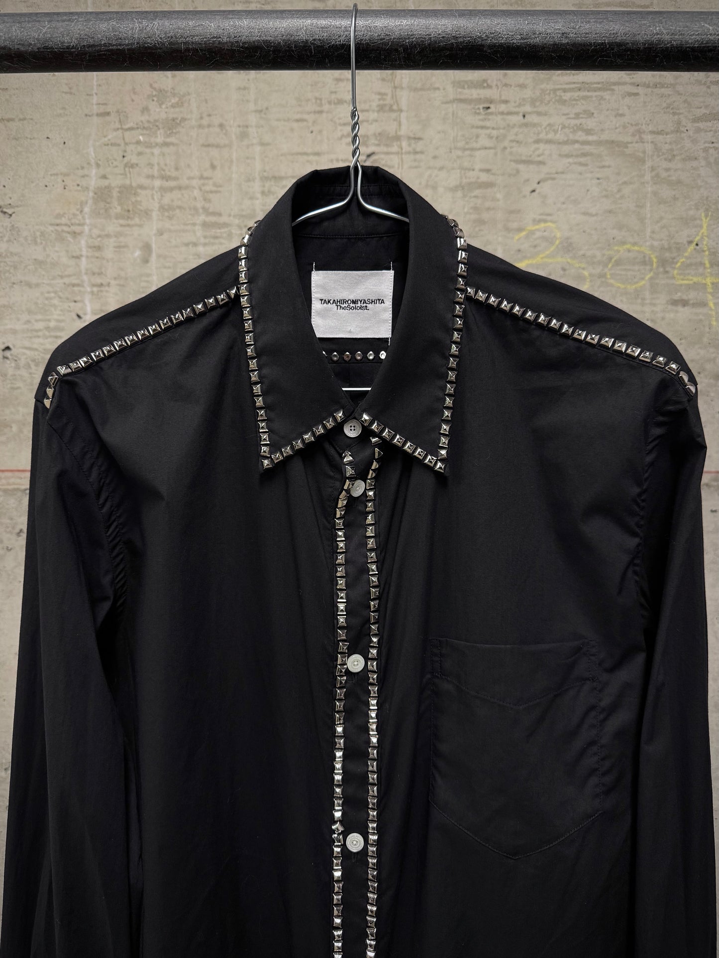 TakahiroMiyashita TheSoloist. SS25 Metal Studded Button-Up Shirt