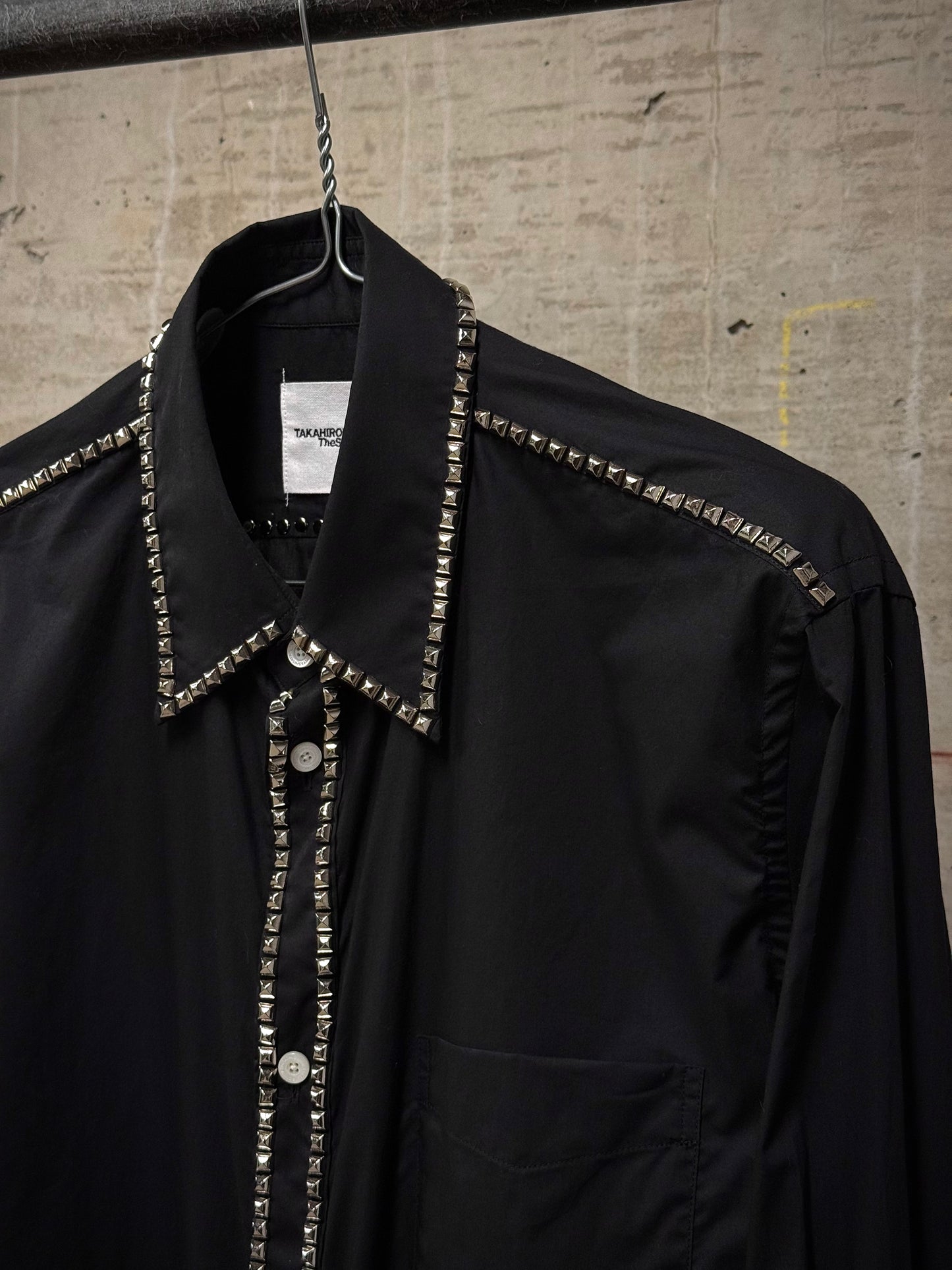 TakahiroMiyashita TheSoloist. SS25 Metal Studded Button-Up Shirt