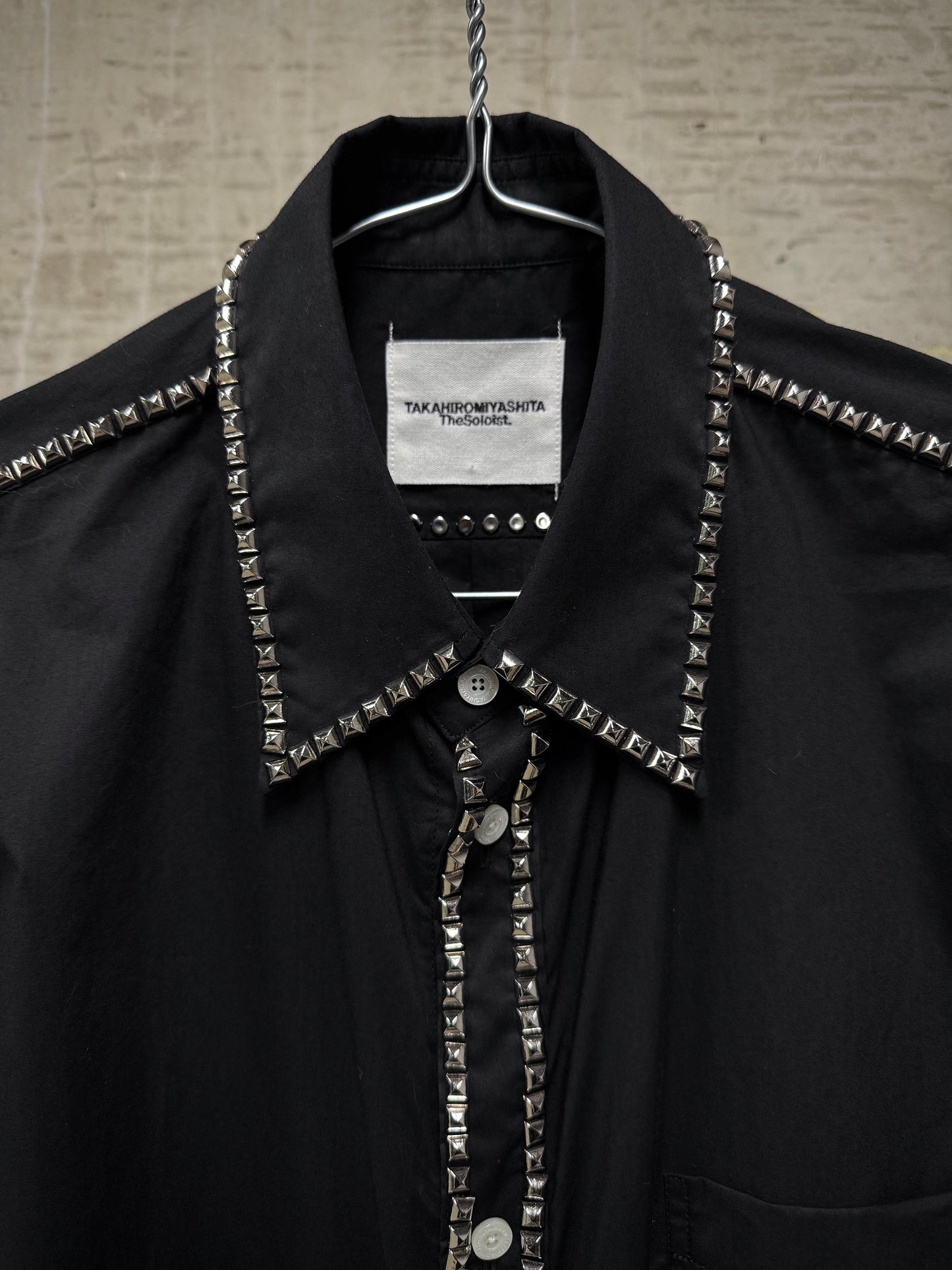 TakahiroMiyashita TheSoloist. SS25 Metal Studded Button-Up Shirt