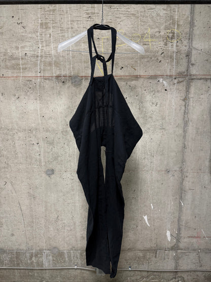 Nicolò Ceschi Berrini Early 00s Light Cotton Drop-crotch Paper Bag Pants