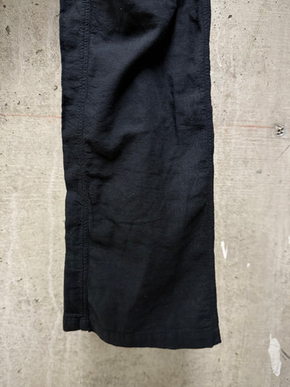 Nicolò Ceschi Berrini Early 00s Light Cotton Drop-crotch Paper Bag Pants