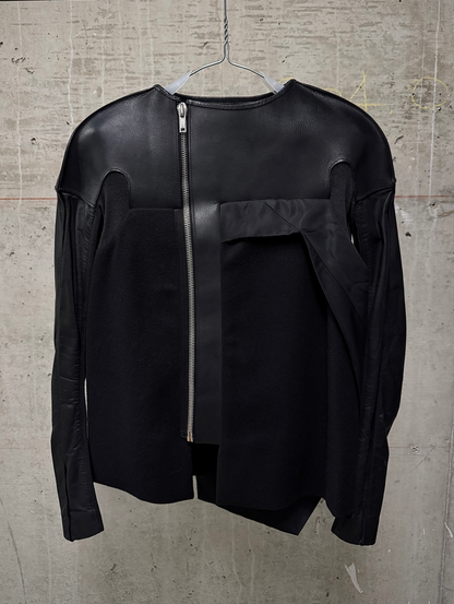 Rick Owens AW11 "LIMO" Asymmetric Hybrid Virgin Wool Leather Jacket