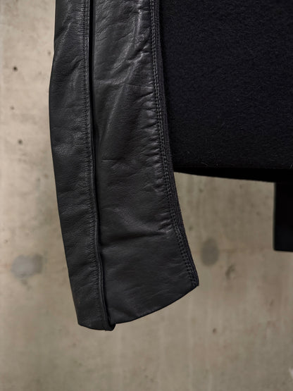 Rick Owens AW11 "LIMO" Asymmetric Hybrid Virgin Wool Leather Jacket