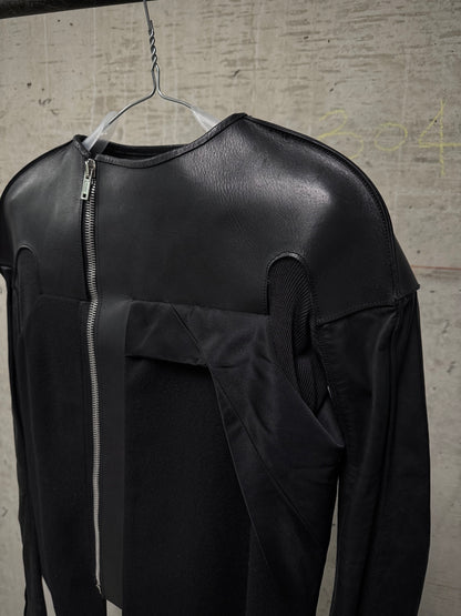 Rick Owens AW11 "LIMO" Asymmetric Hybrid Virgin Wool Leather Jacket
