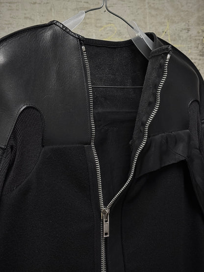 Rick Owens AW11 "LIMO" Asymmetric Hybrid Virgin Wool Leather Jacket