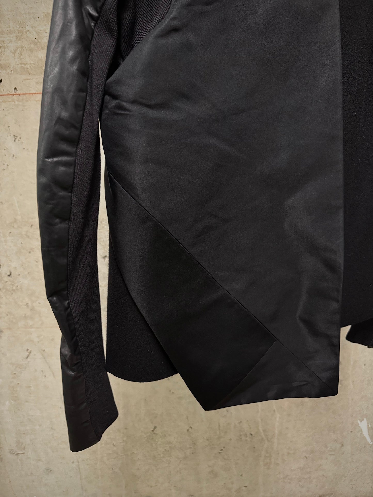 Rick Owens AW11 "LIMO" Asymmetric Hybrid Virgin Wool Leather Jacket