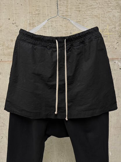 Rick Owens DRKSHDW SS13 "ISLAND" Double Layered Cotton Fleece Drop-crotch Pants