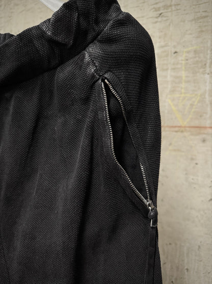 Boris Bidjan Saberi SS17 ‘P15-F0503M’ Object-dyed Vinyl Processed Military Drop-crotch Shorts