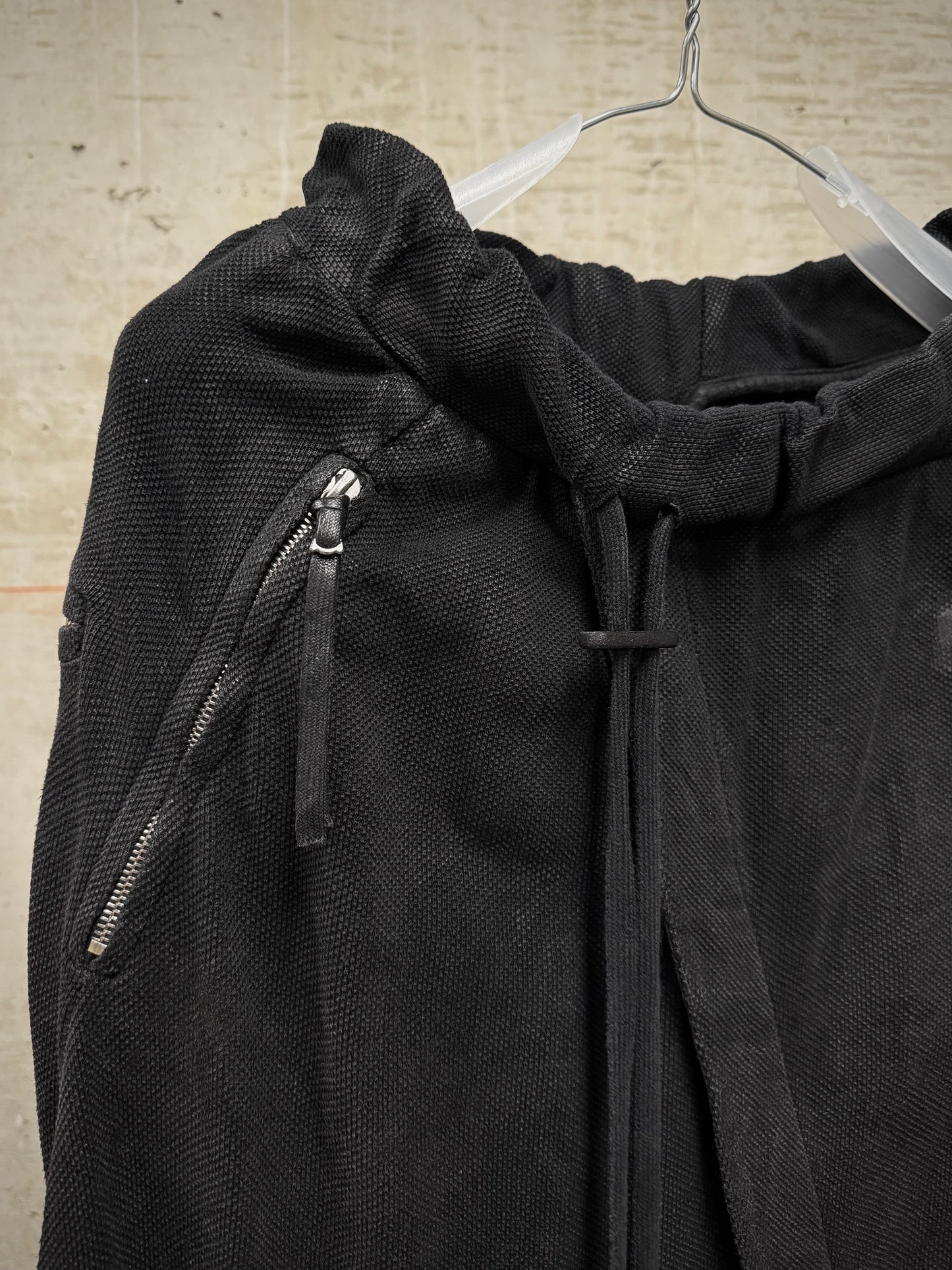 Boris Bidjan Saberi SS17 ‘P15-F0503M’ Object-dyed Vinyl Processed Military Drop-crotch Shorts