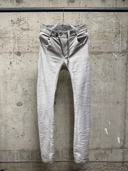 Boris Bidjan Saberi AW24 ‘P13 TF F1939’ Faded Light Grey Resin Dyed Denim