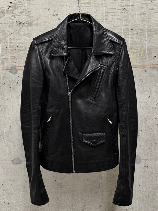 Rick Owens SS17 "WALRUS" Stooges Heavy Calfskin Leather Rider Jacket