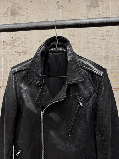 Rick Owens SS17 "WALRUS" Stooges Heavy Calfskin Leather Rider Jacket