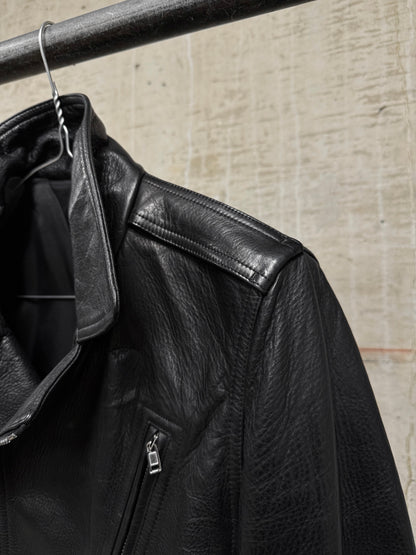 Rick Owens SS17 "WALRUS" Stooges Heavy Calfskin Leather Rider Jacket