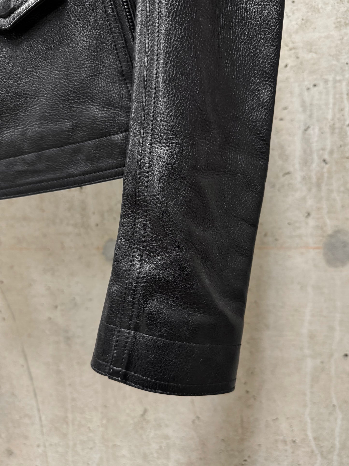 Rick Owens SS17 "WALRUS" Stooges Heavy Calfskin Leather Rider Jacket