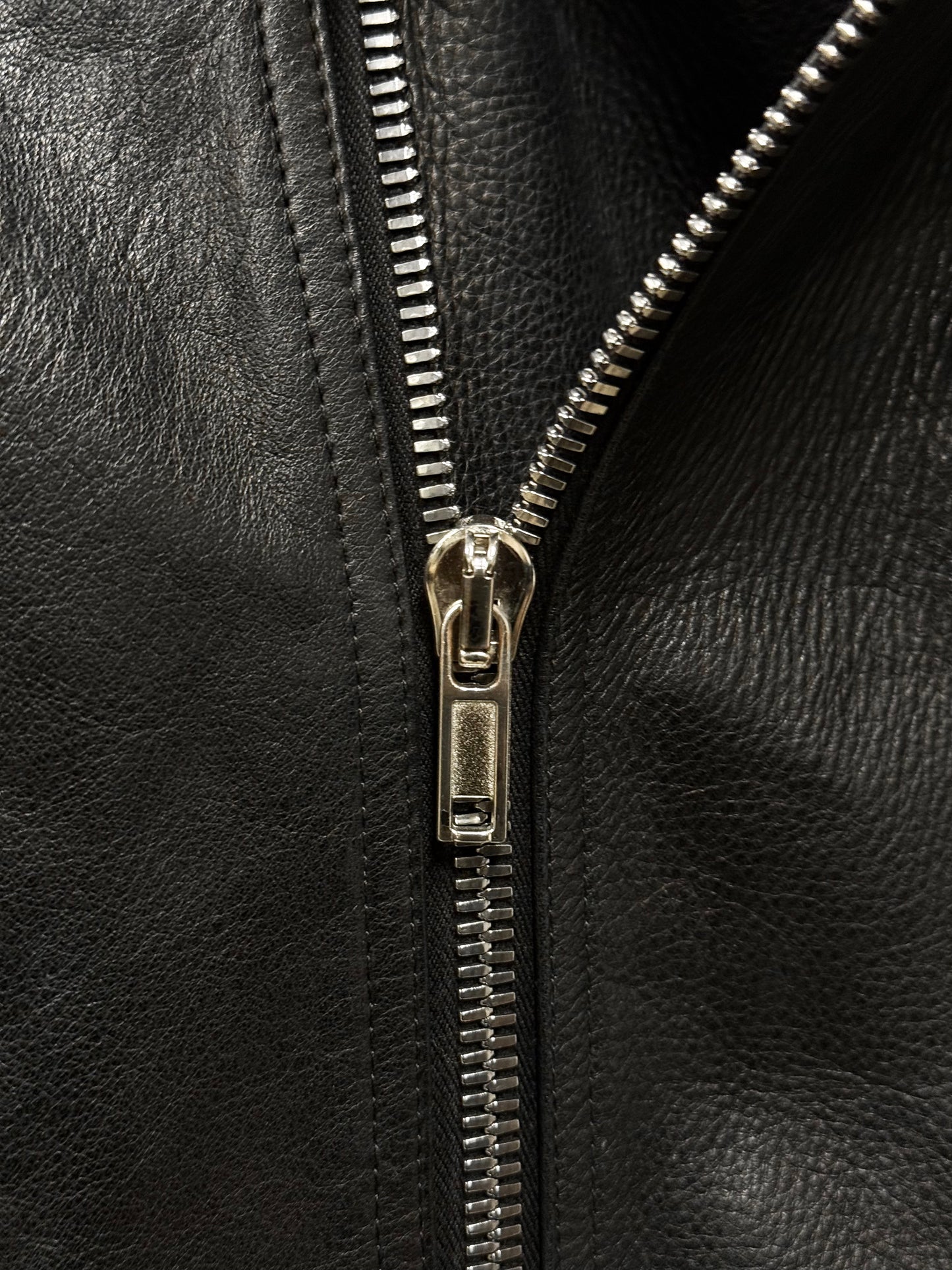 Rick Owens SS17 "WALRUS" Stooges Heavy Calfskin Leather Rider Jacket