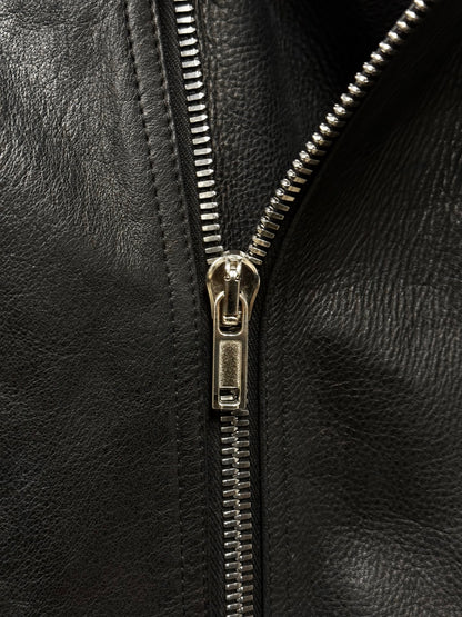 Rick Owens SS17 "WALRUS" Stooges Heavy Calfskin Leather Rider Jacket