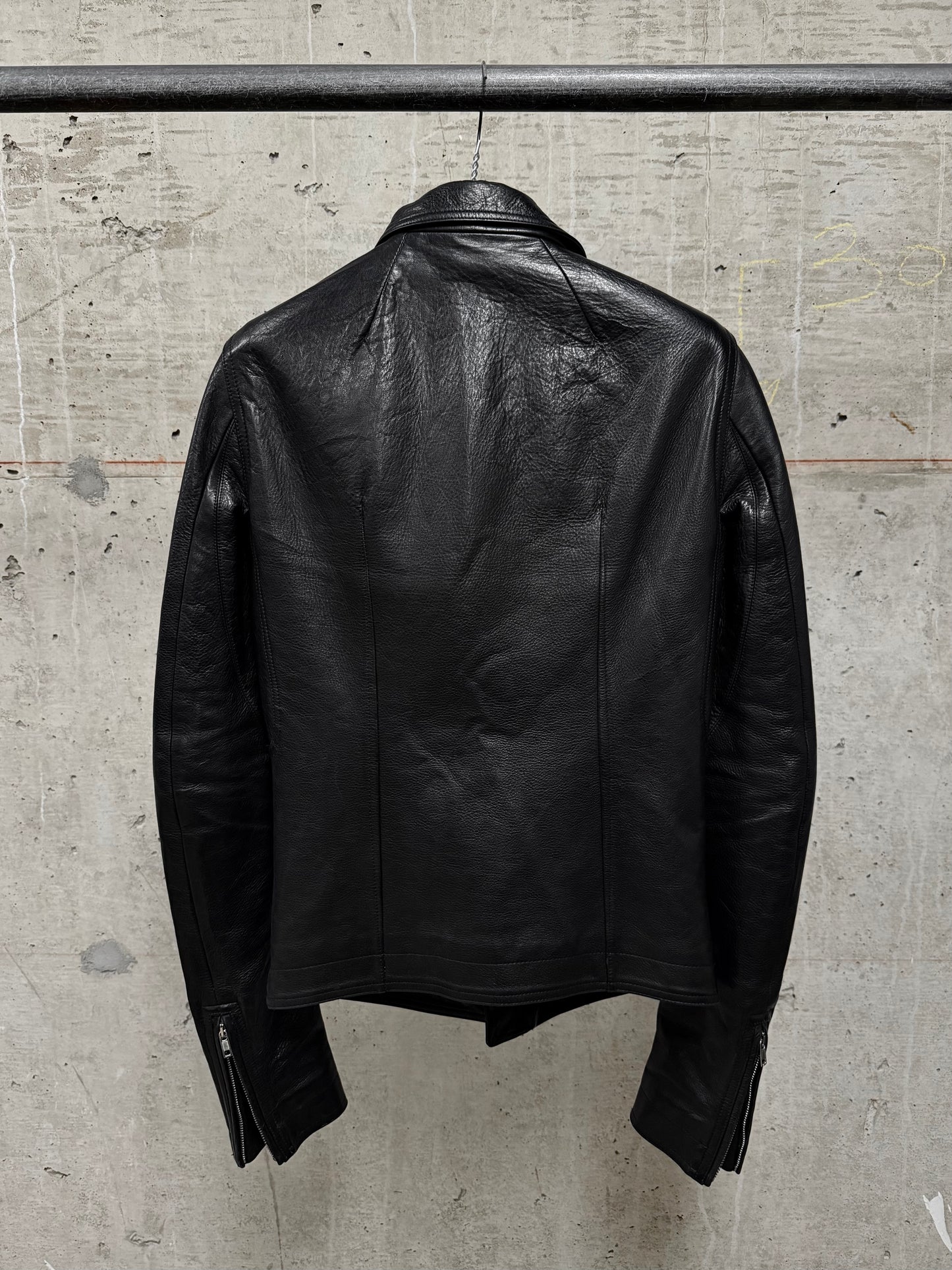 Rick Owens SS17 "WALRUS" Stooges Heavy Calfskin Leather Rider Jacket