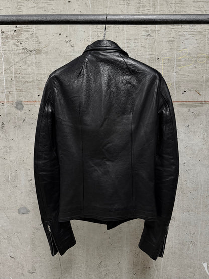 Rick Owens SS17 "WALRUS" Stooges Heavy Calfskin Leather Rider Jacket