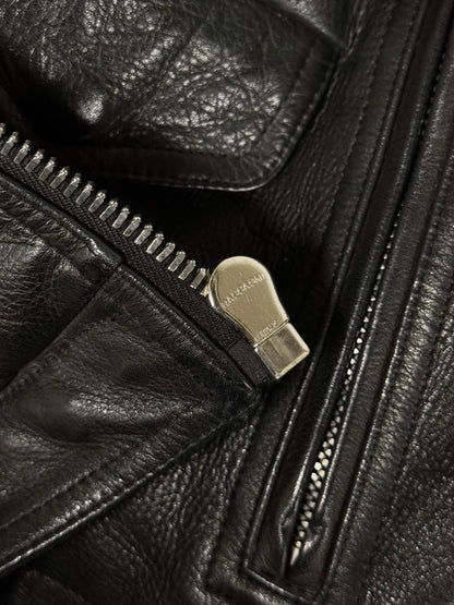 Rick Owens SS17 "WALRUS" Stooges Heavy Calfskin Leather Rider Jacket